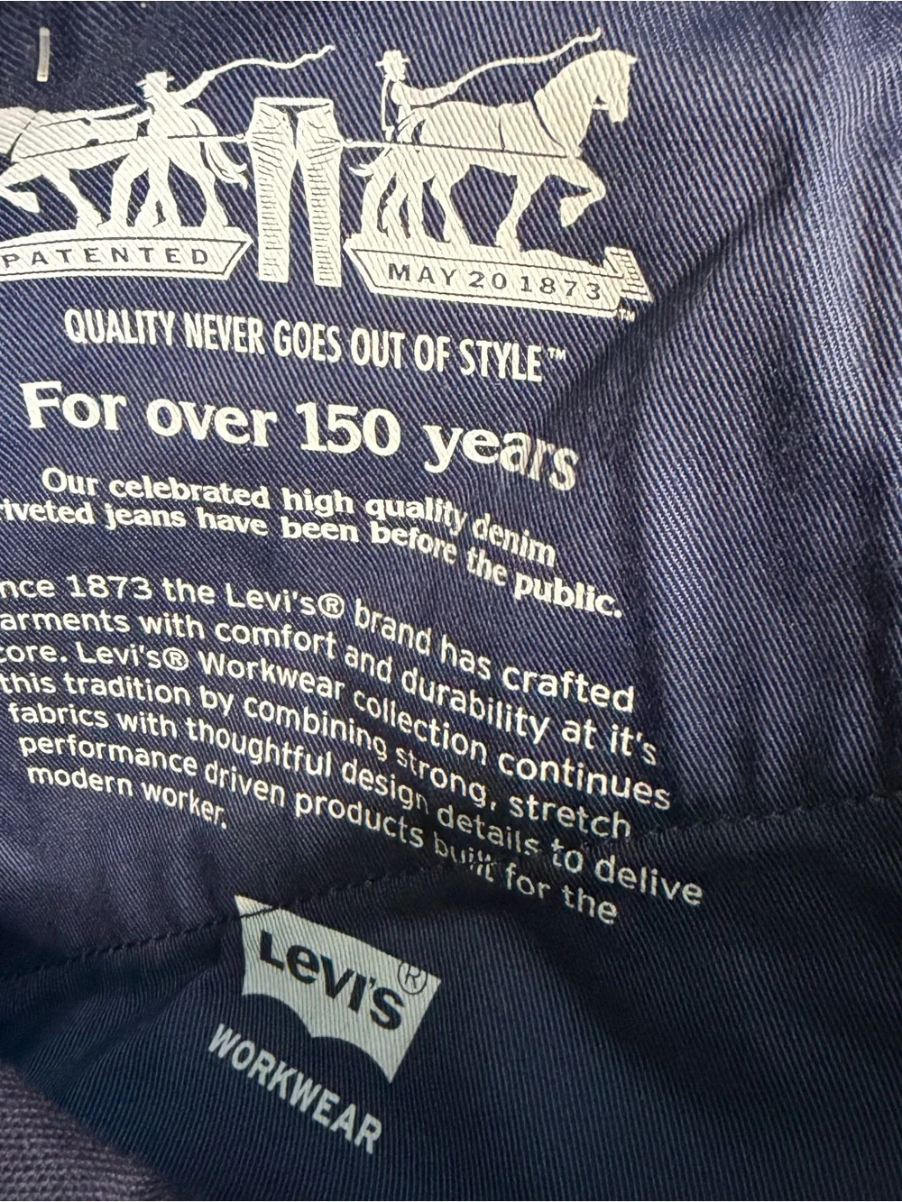 Levi's 511 Slim Workwear Utility Cargo Stretch Navy Blue Men’s Pants Size 34x30